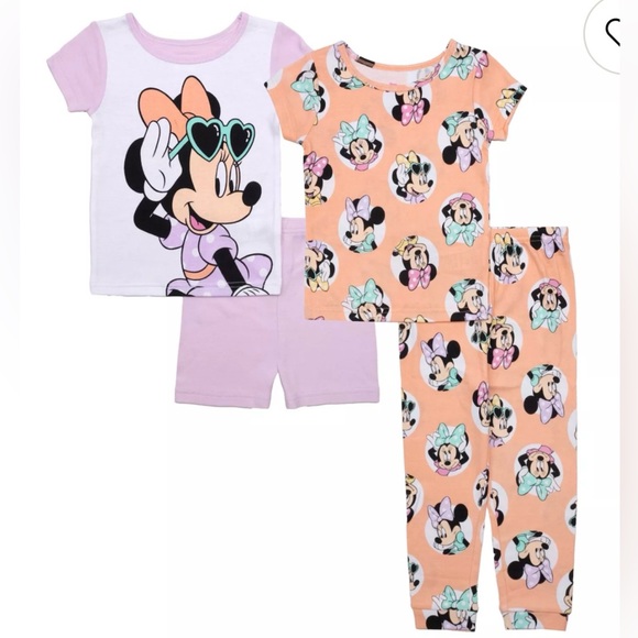 Disney Other - NWT! Disney Minnie Mouse Pajama Set - Lavender and Peach Size 12 Months
